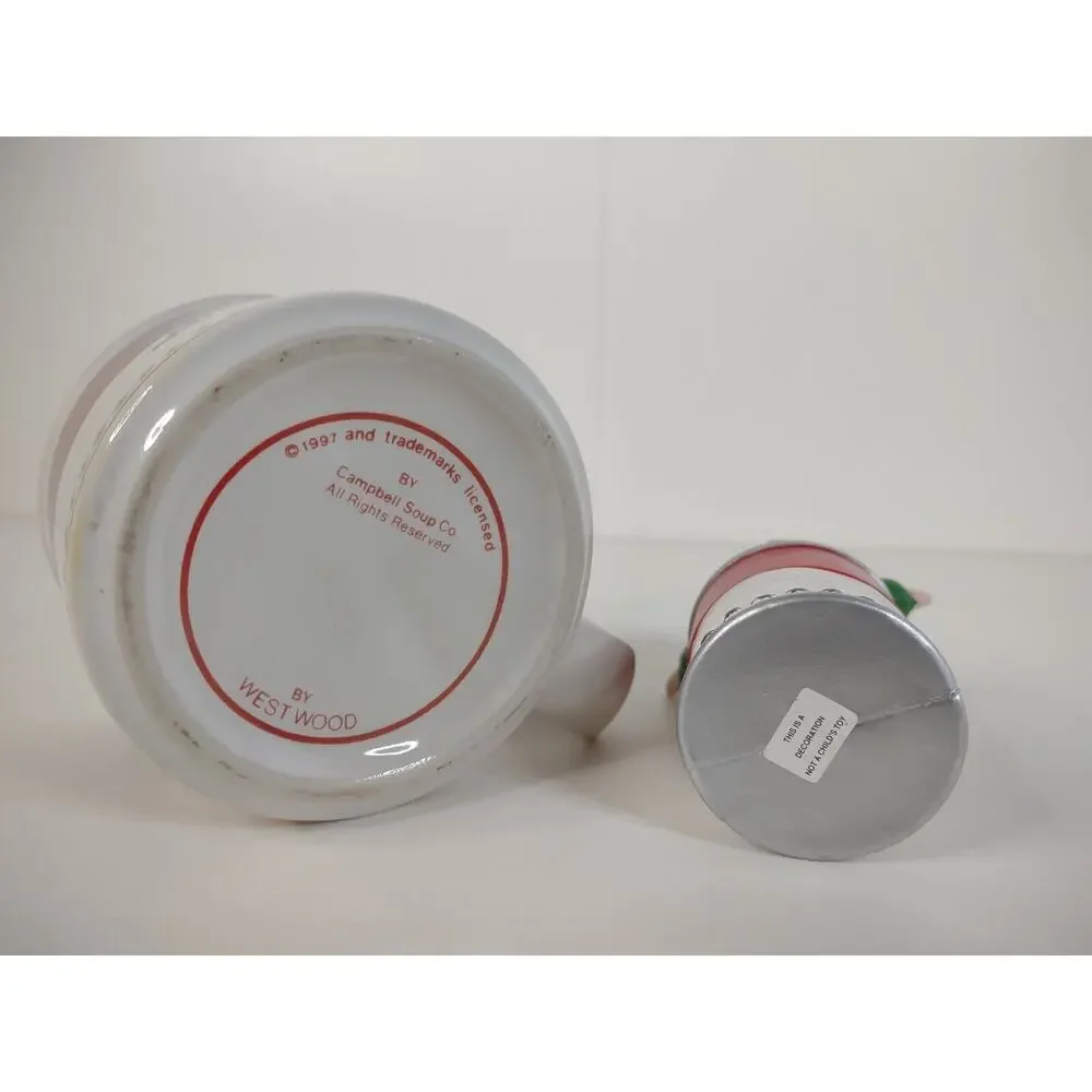 Vtg Campbell's 1998 Kids Christmas Ornament Kurt Adler & 1997 Mmm Good Soup Mug*